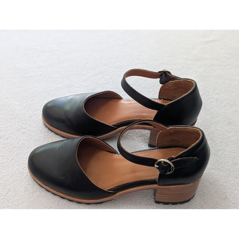 Patina Portland Leather Mary Jane Lug Sole Block Heel Pumps Women's Size 7